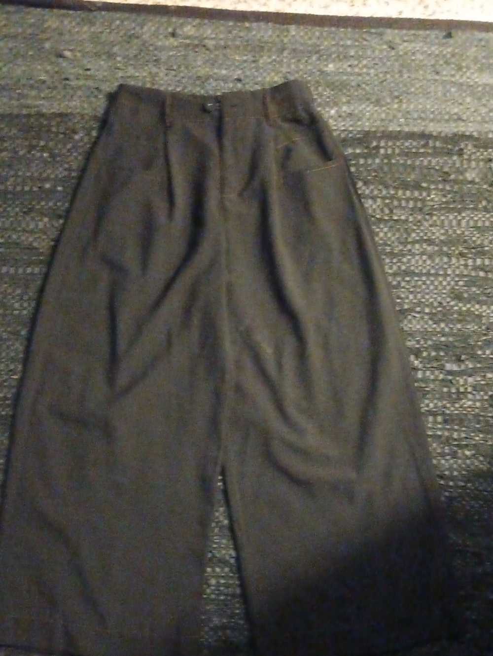 Wide Leg Black Cropped Pants Sz Medium